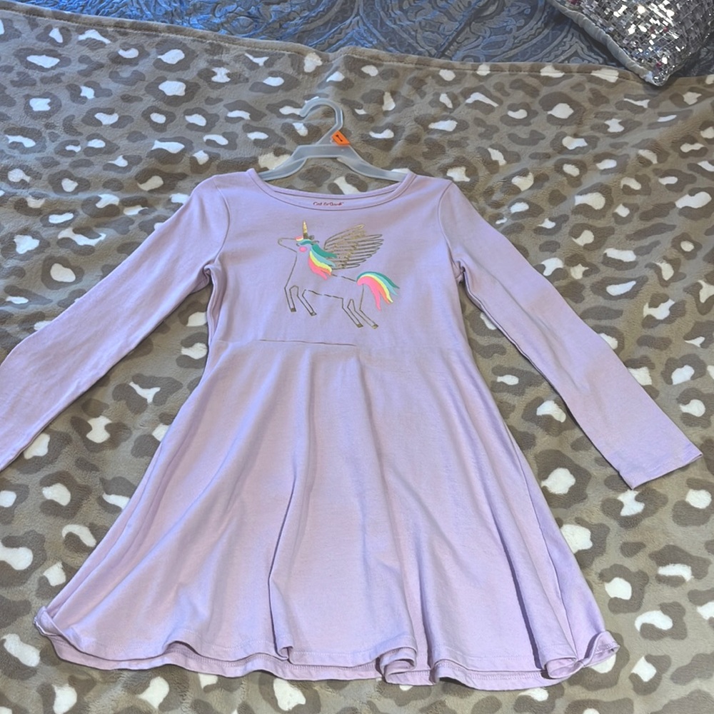 Cat and Jack Purple Unicorn dress for kid girls